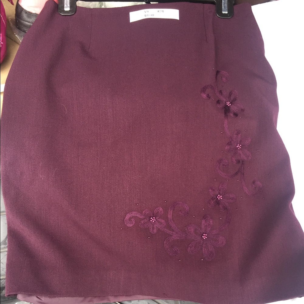 Burgundy skirt